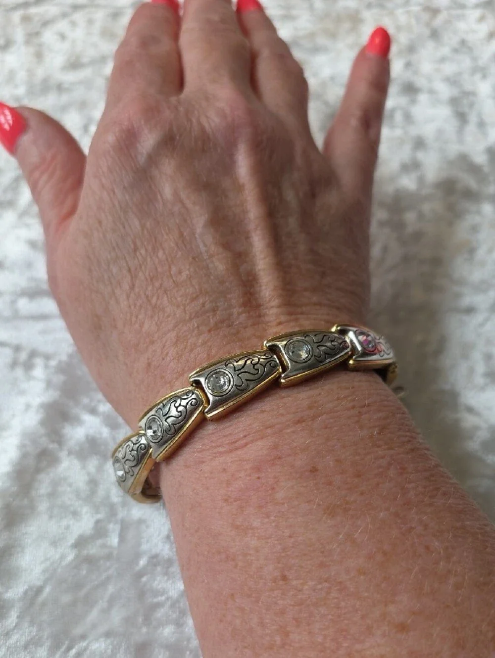 Brighton Vintage Aries Collection Two-Tone Gold and Silver Bracelet - Picture 4 of 6